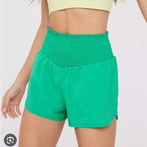 Aerie offline smocked running shorts